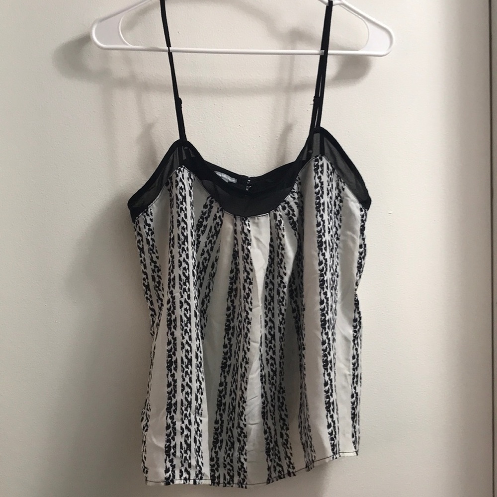 Leopard Print Striped Tank